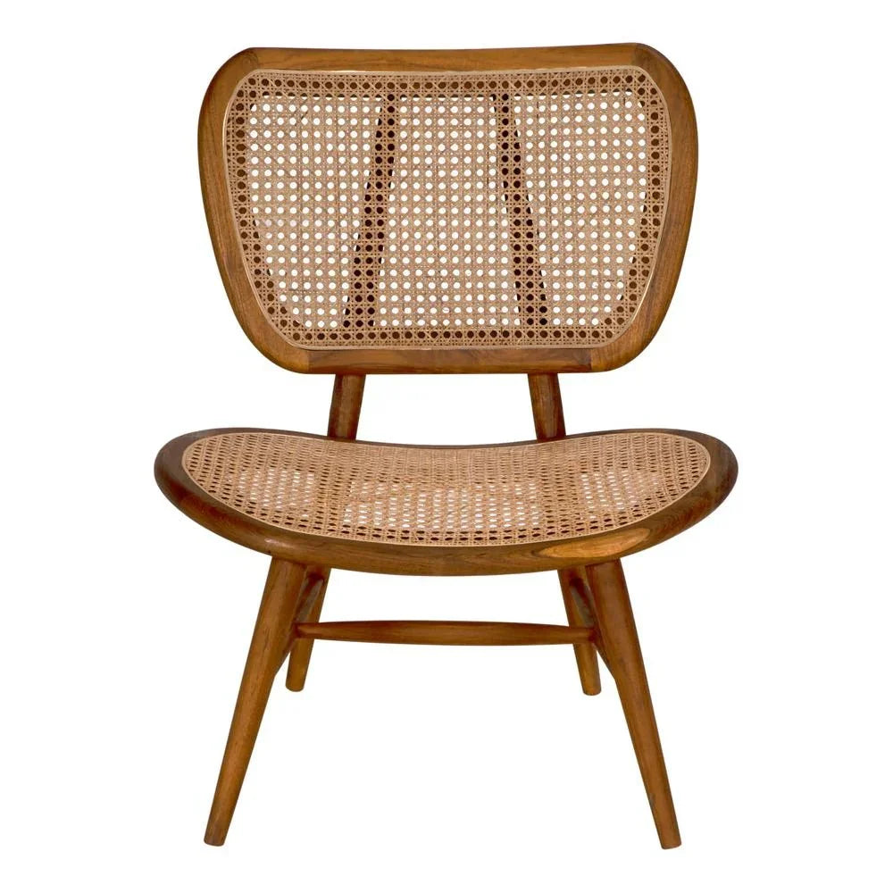 Marcie Teak Wood Framed Accent Chair - LOOMLAN - Noir - Accent Chairs