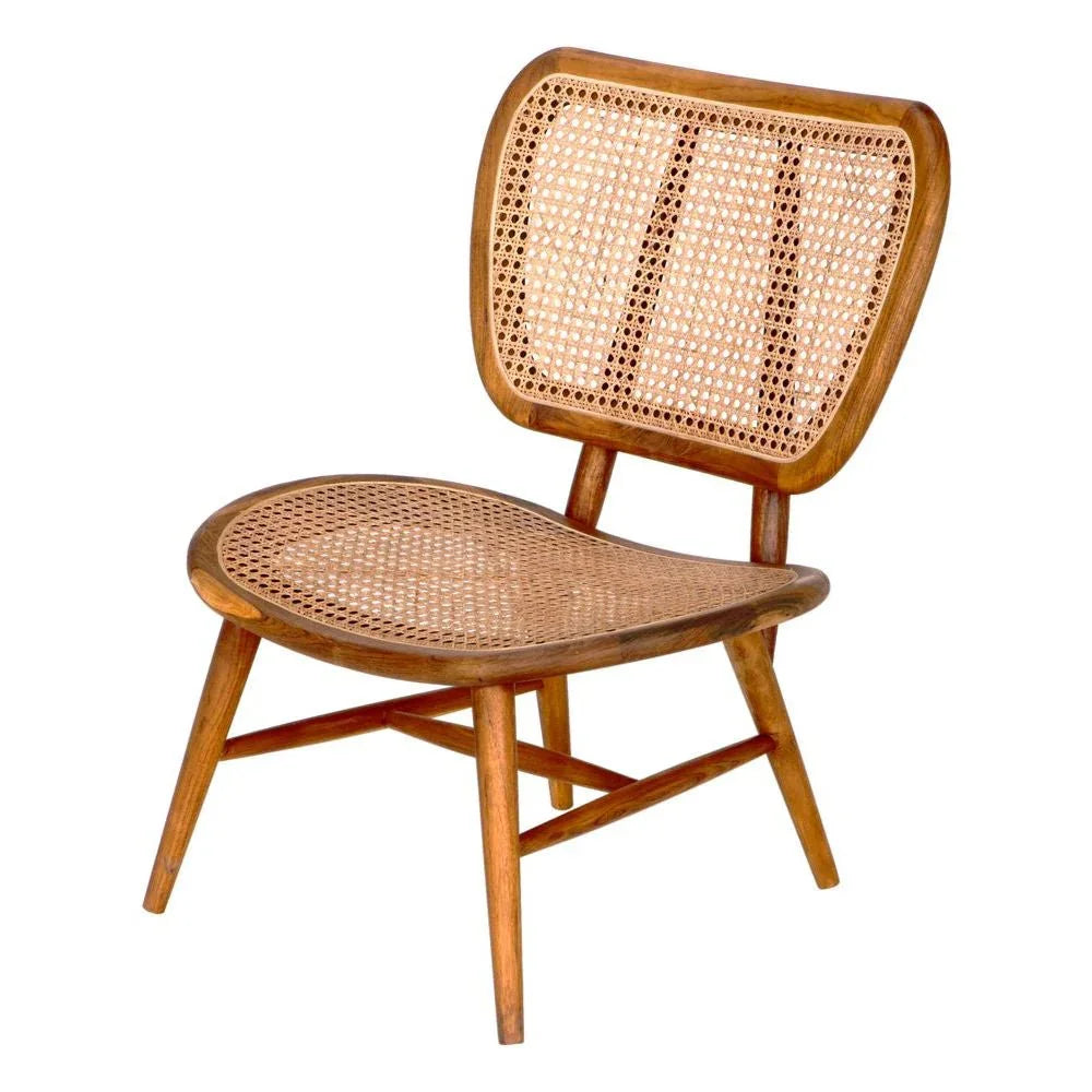 Marcie Teak Wood Framed Accent Chair - LOOMLAN - Noir - Accent Chairs