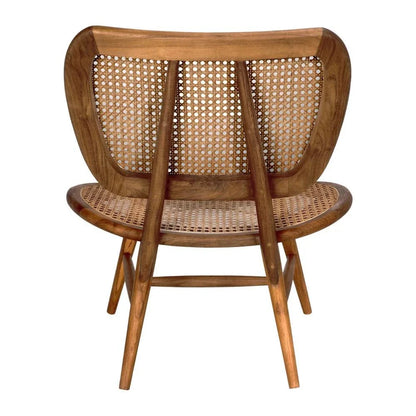 Marcie Teak Wood Framed Accent Chair - LOOMLAN - Noir - Accent Chairs