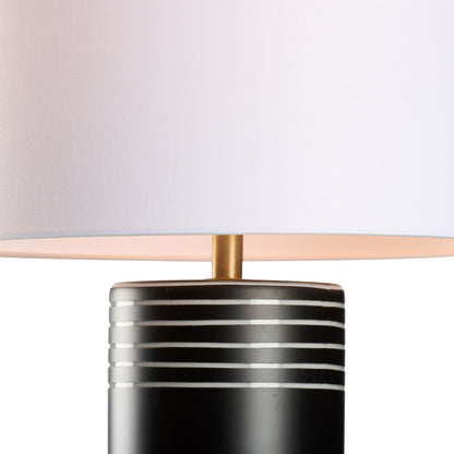 Marco Italian Glass Black Table Lamp