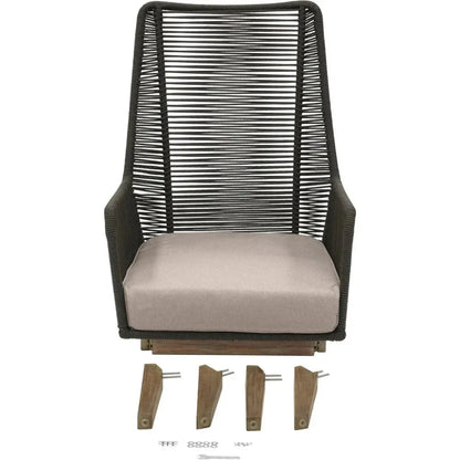 Marco Polo Lounge Chair - Grey Outdoor Lounge Chair-Outdoor Lounge Chairs-Seasonal Living-LOOMLAN