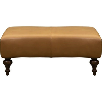 Marcoux Leather Comfortable Ottoman - LOOMLAN - Olivia + Quinn - Ottomans