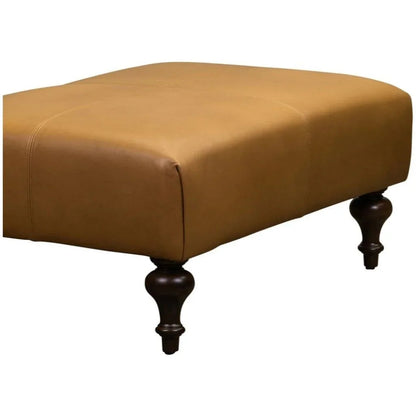 Marcoux Leather Comfortable Ottoman - LOOMLAN - Olivia + Quinn - Ottomans