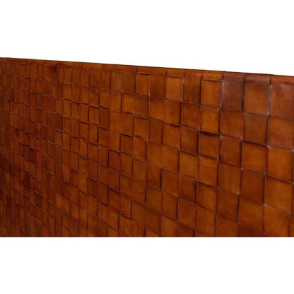 Marcus King Bed Frame Brown Leather - LOOMLAN - Sarreid - Beds