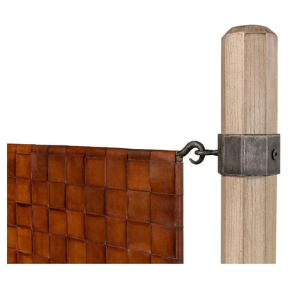 Marcus King Bed Frame Brown Leather - LOOMLAN - Sarreid - Beds