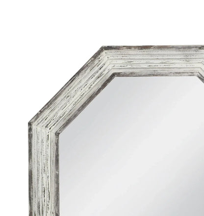 Marden Octagonal Design White Wall Mirror - LOOMLAN - Bassett Mirror - Wall Mirrors