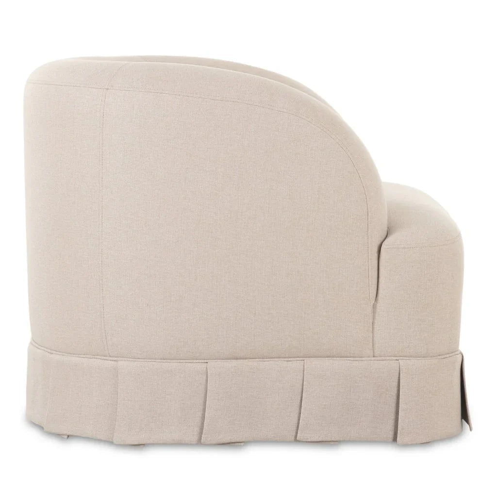 Maren Beige Pleat Design Swivel Chair - LOOMLAN - Moe's Home - Club Chairs