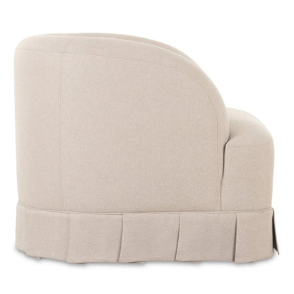 Maren Beige Pleat Design Swivel Chair - LOOMLAN - Moe's Home - Club Chairs