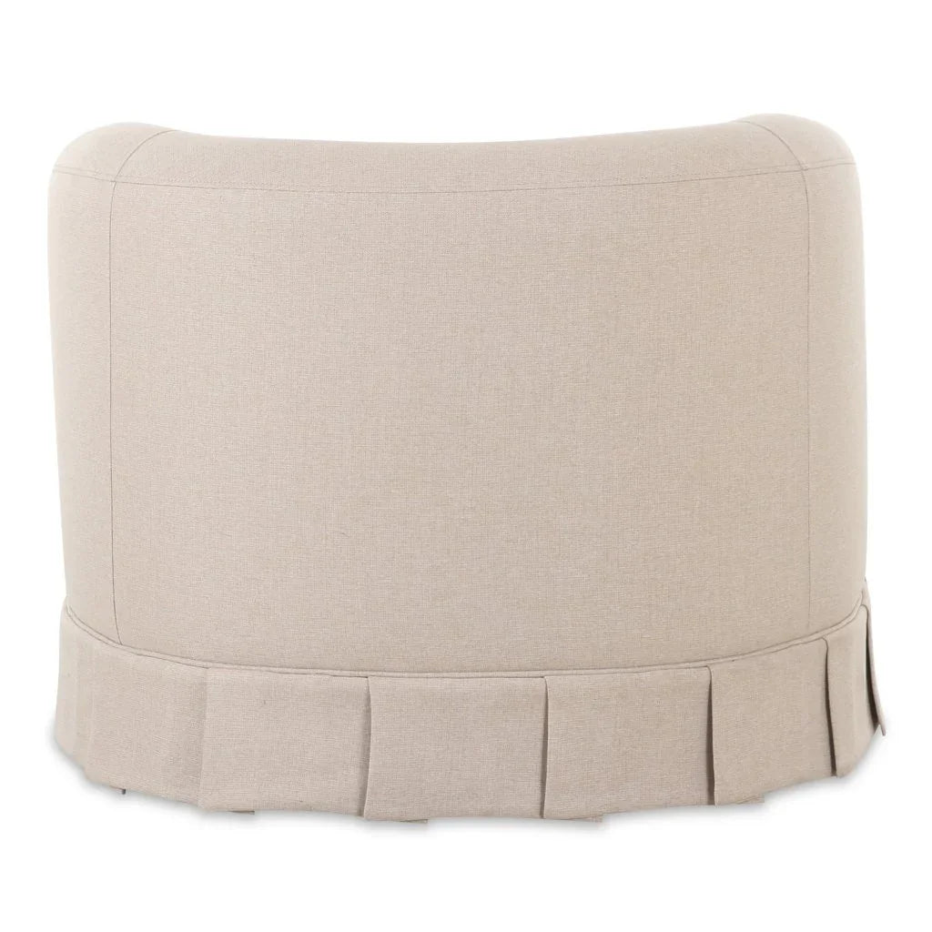 Maren Beige Pleat Design Swivel Chair - LOOMLAN - Moe's Home - Club Chairs