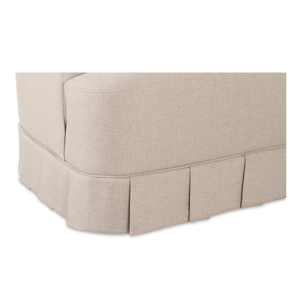 Maren Beige Pleat Design Swivel Chair - LOOMLAN - Moe's Home - Club Chairs