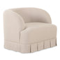 Maren Beige Pleat Design Swivel Chair - LOOMLAN - Moe's Home - Club Chairs