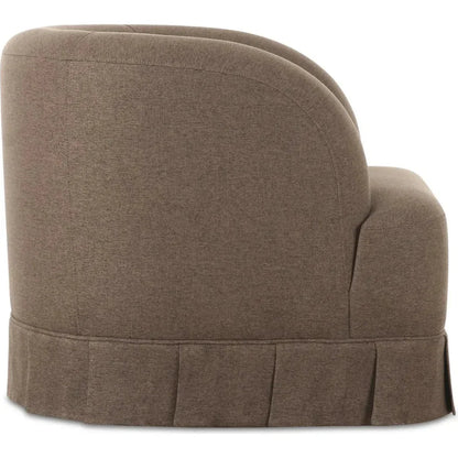 Maren Wood Beige Armless Swivel Chair - LOOMLAN - Moe's Home - Club Chairs