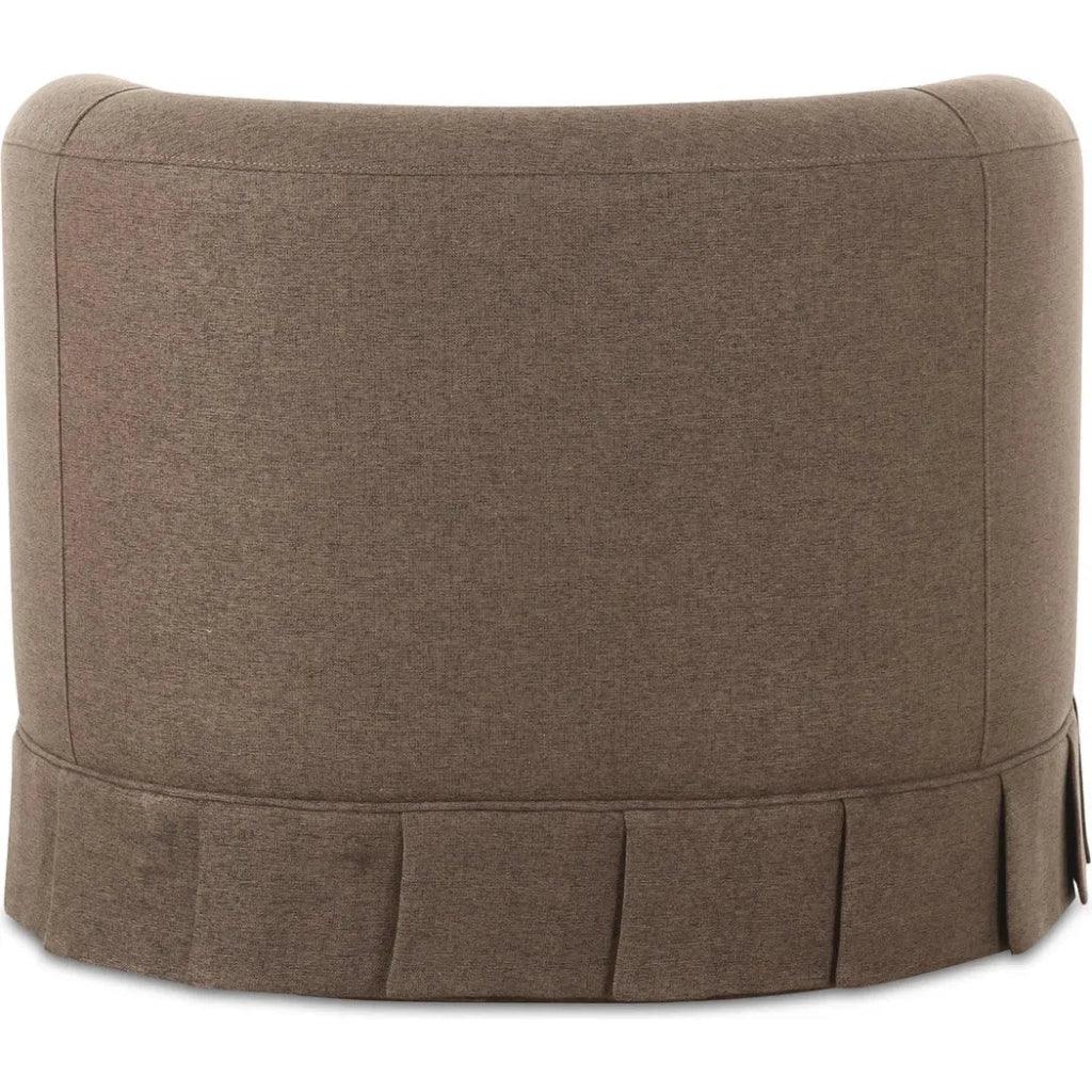 Maren Wood Beige Armless Swivel Chair - LOOMLAN - Moe's Home - Club Chairs