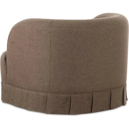 Maren Wood Beige Armless Swivel Chair - LOOMLAN - Moe's Home - Club Chairs