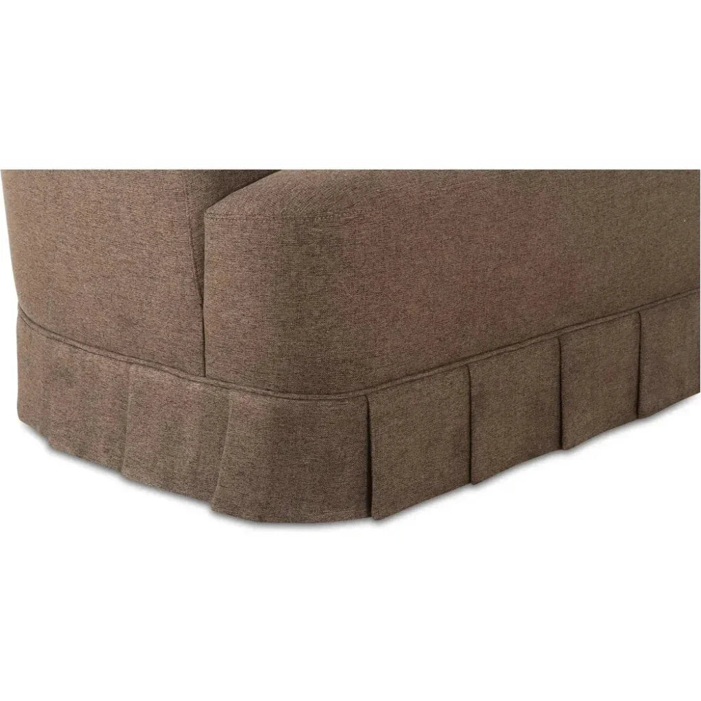 Maren Wood Beige Armless Swivel Chair - LOOMLAN - Moe's Home - Club Chairs