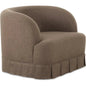 Maren Wood Beige Armless Swivel Chair - LOOMLAN - Moe's Home - Club Chairs