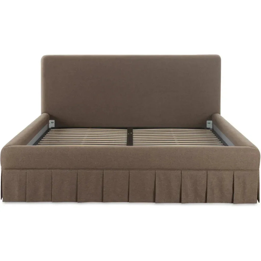 Maren Wood Brown Bed - LOOMLAN - Moe's Home - Beds