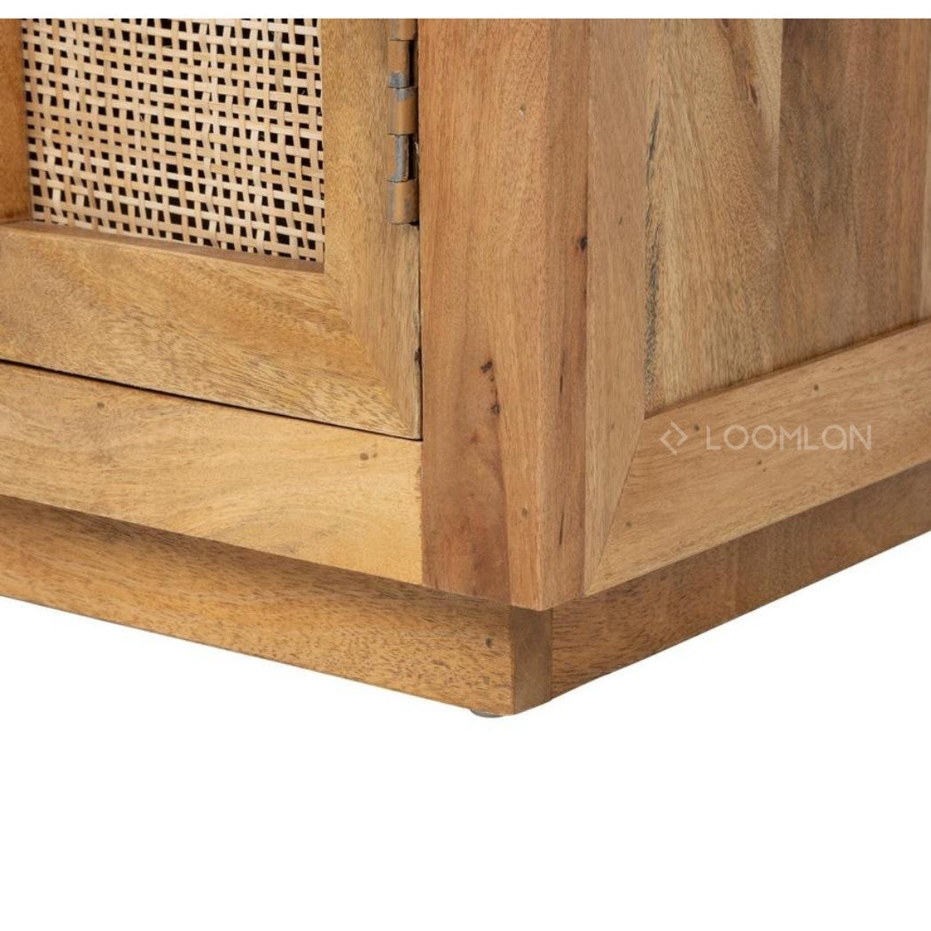 Marentha Four Doors Natural Wooden Sideboard