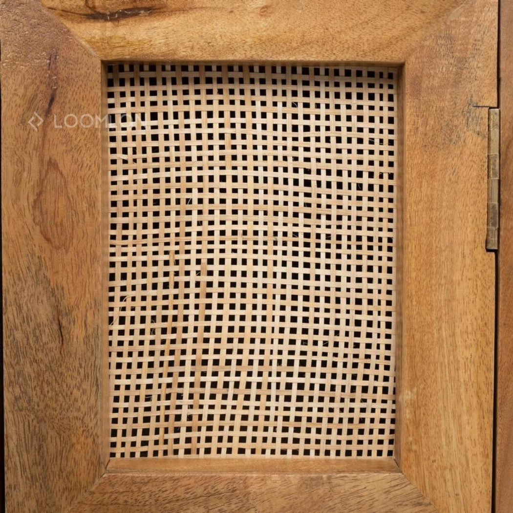 Marentha Six Doors Natural Wooden Sideboard