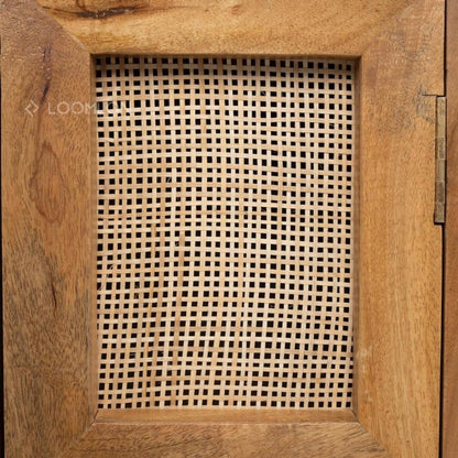 Marentha Six Doors Natural Wooden Sideboard