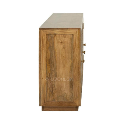 Marentha Six Doors Natural Wooden Sideboard