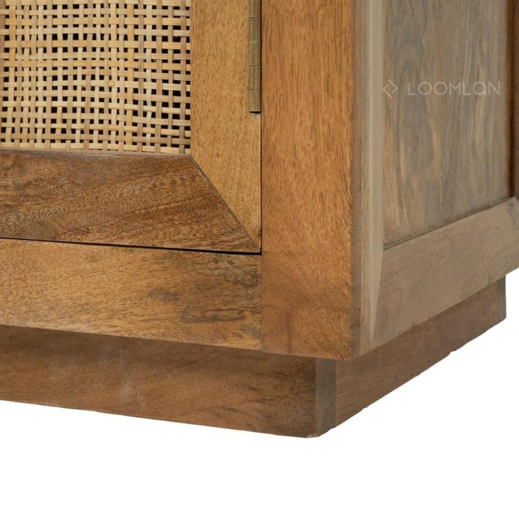 Marentha Six Doors Natural Wooden Sideboard