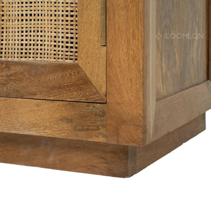 Marentha Six Doors Natural Wooden Sideboard