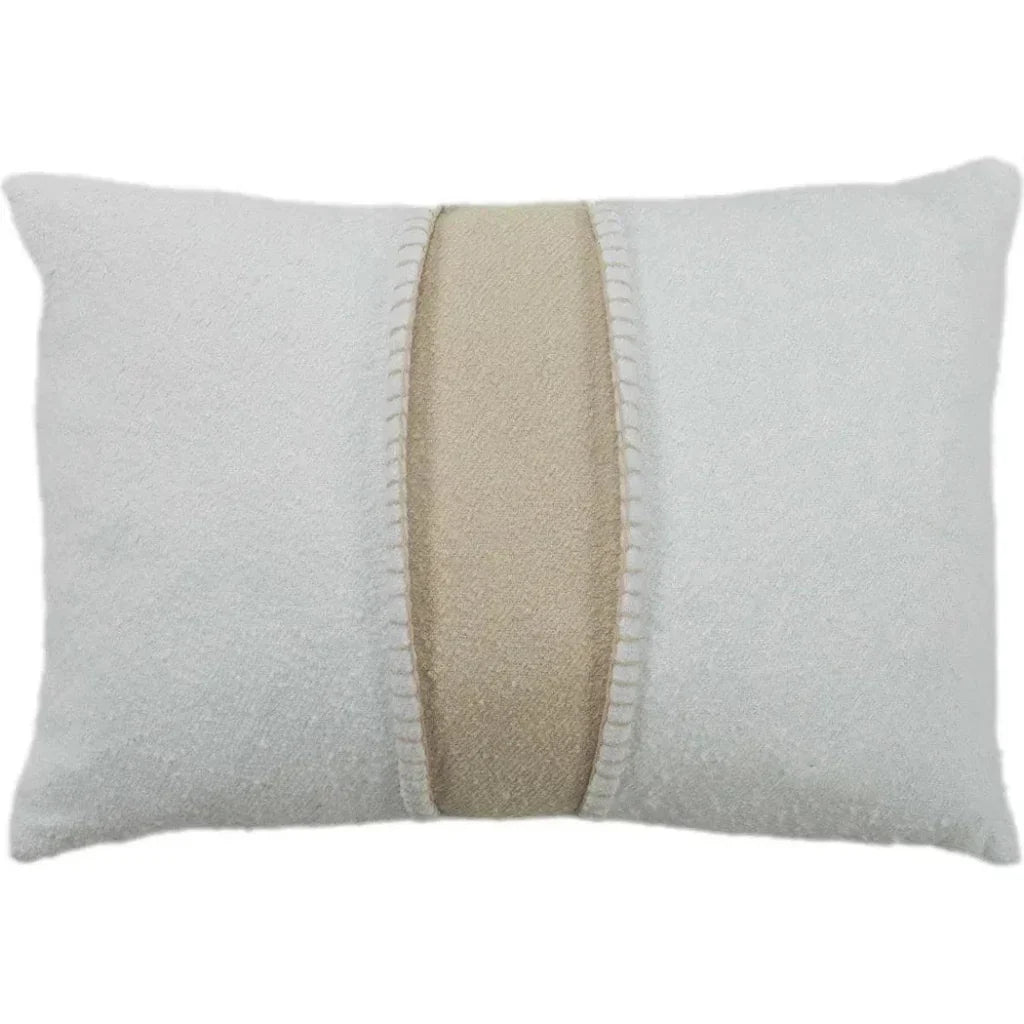 Margo Striped White Lumbar Pillow Insert - LOOMLAN - LOOMLAN - Throw Pillows