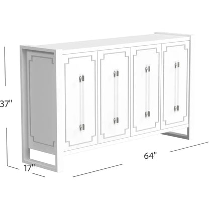 Mariah MDF and Acrylic White Server - LOOMLAN - Bassett Mirror - Sideboards