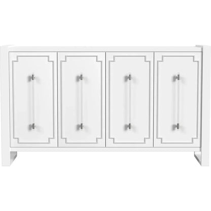 Mariah MDF and Acrylic White Server - LOOMLAN - Bassett Mirror - Sideboards