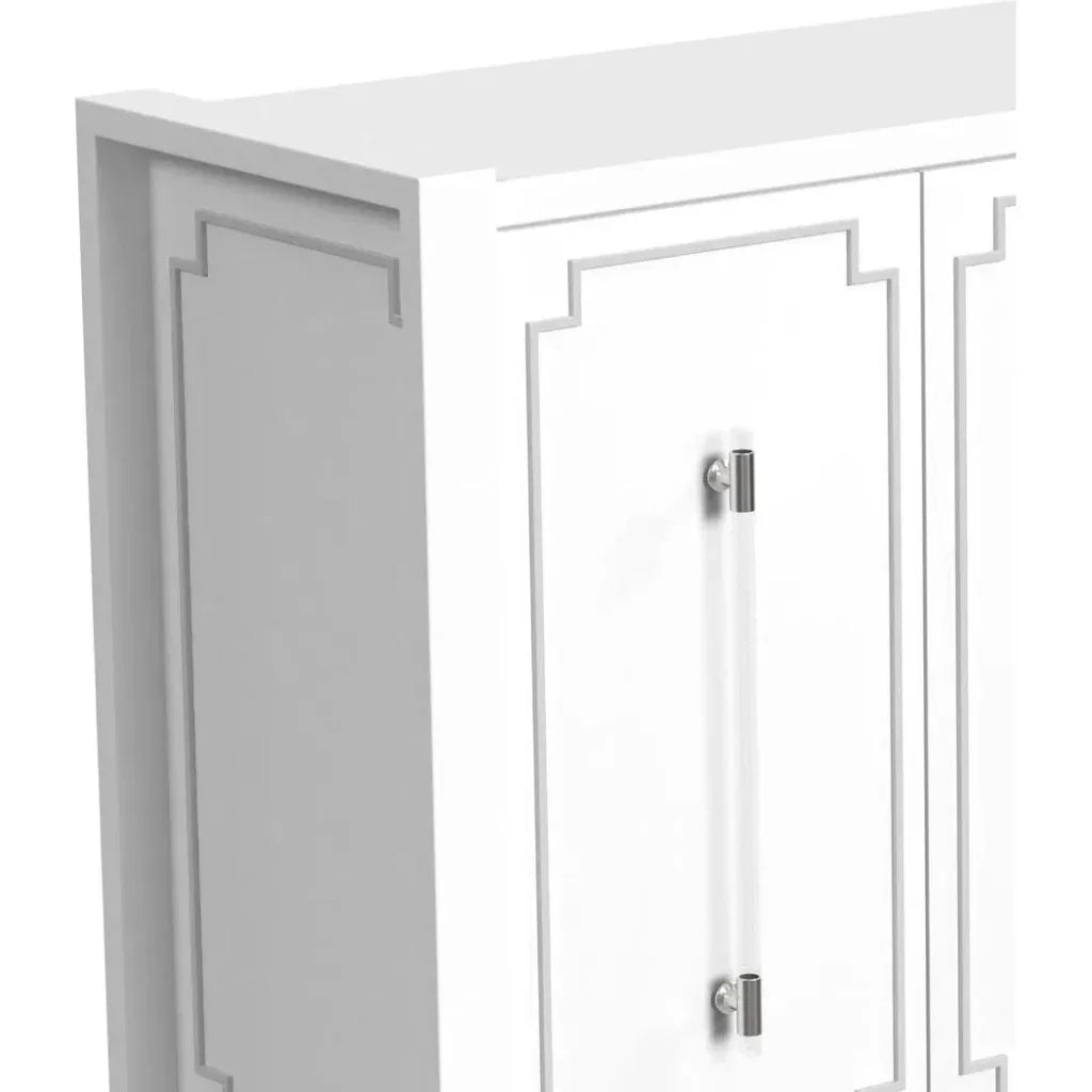 Mariah MDF and Acrylic White Server - LOOMLAN - Bassett Mirror - Sideboards