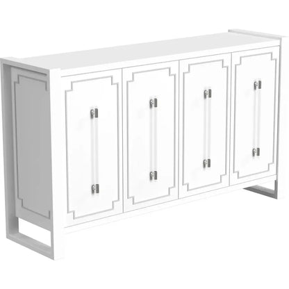 Mariah MDF and Acrylic White Server - LOOMLAN - Bassett Mirror - Sideboards