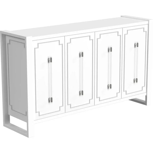 Mariah MDF and Acrylic White Server - LOOMLAN - Bassett Mirror - Sideboards