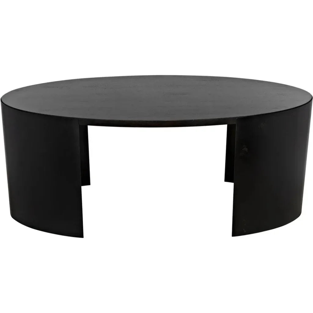 Marigold Desk, Ebony Walnut Wood Black Oval Desk-Home Office Desks-Noir-LOOMLAN