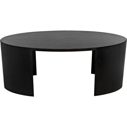 Marigold Desk, Ebony Walnut Wood Black Oval Desk-Home Office Desks-Noir-LOOMLAN