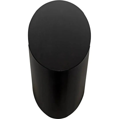 Marigold Desk, Ebony Walnut Wood Black Oval Desk-Home Office Desks-Noir-LOOMLAN