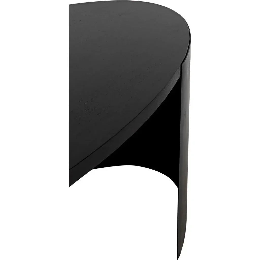 Marigold Desk, Ebony Walnut Wood Black Oval Desk-Home Office Desks-Noir-LOOMLAN