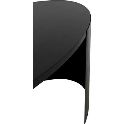 Marigold Desk, Ebony Walnut Wood Black Oval Desk-Home Office Desks-Noir-LOOMLAN