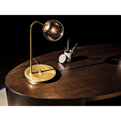 Marigold Desk, Ebony Walnut Wood Black Oval Desk-Home Office Desks-Noir-LOOMLAN