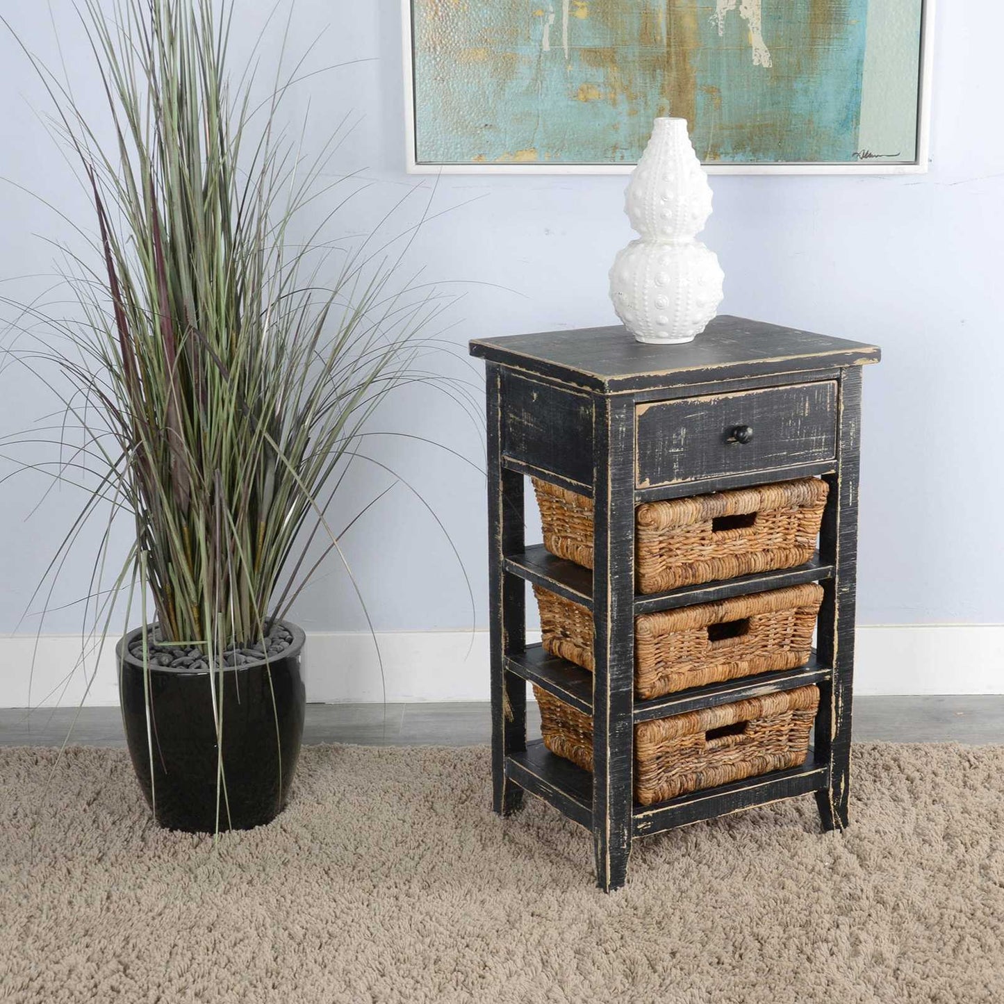 Marina One Drawer Storage Table