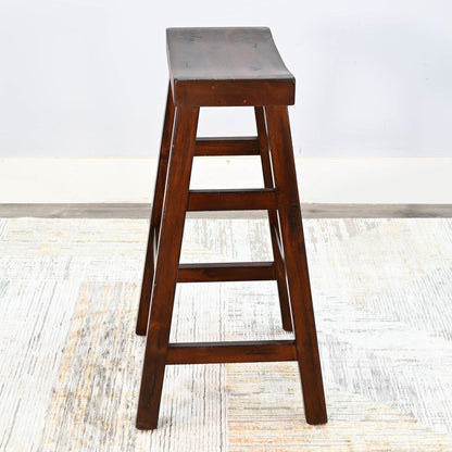 Marina Saddle Seat Wood Barstool 2PC