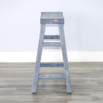 Marina Saddle Seat Wood Barstool 2PC