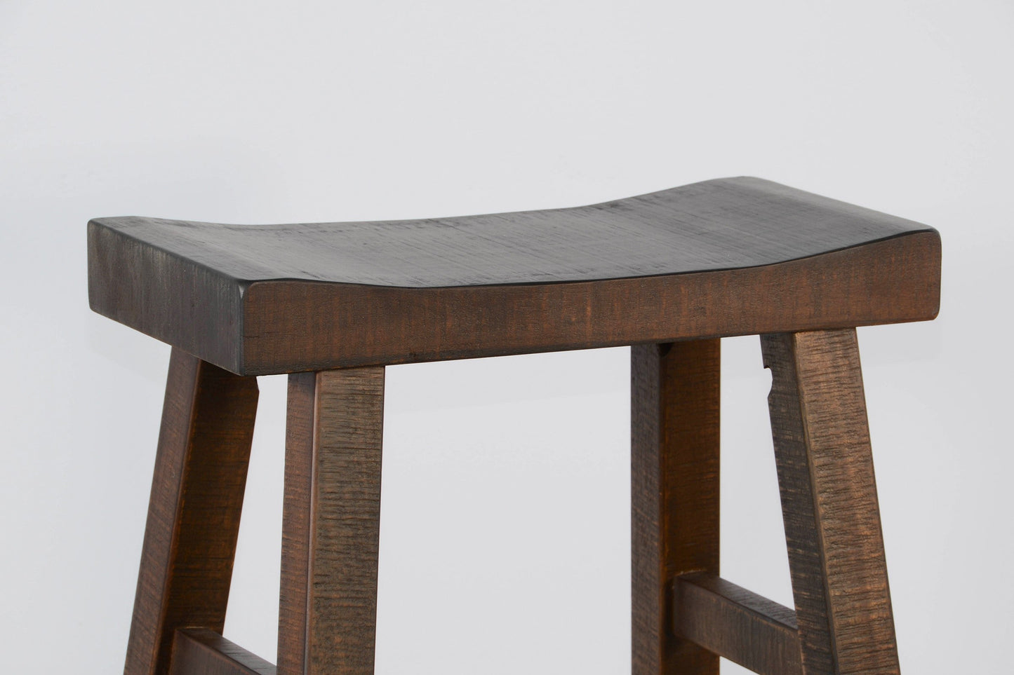 Marina Saddle Seat Wood Barstool 2PC