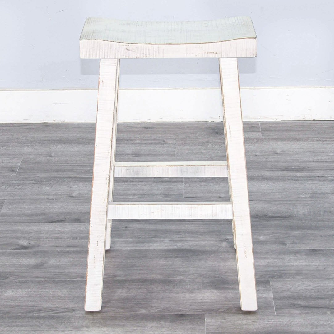 Marina Saddle Seat Wood Barstool 2PC