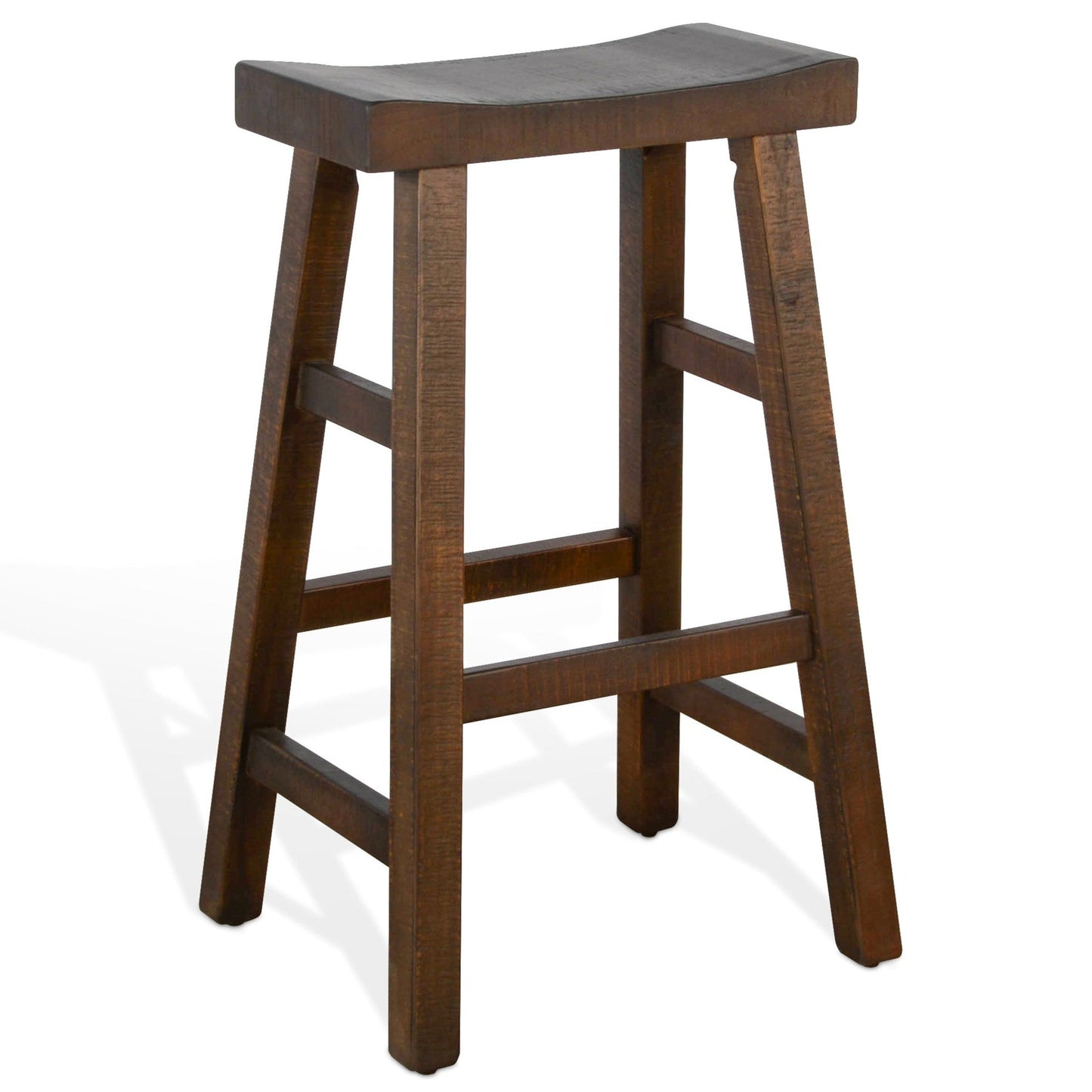Marina Saddle Seat Wood Barstool 2PC