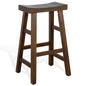 Marina Saddle Seat Wood Barstool 2PC