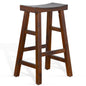 Marina Saddle Seat Wood Barstool 2PC