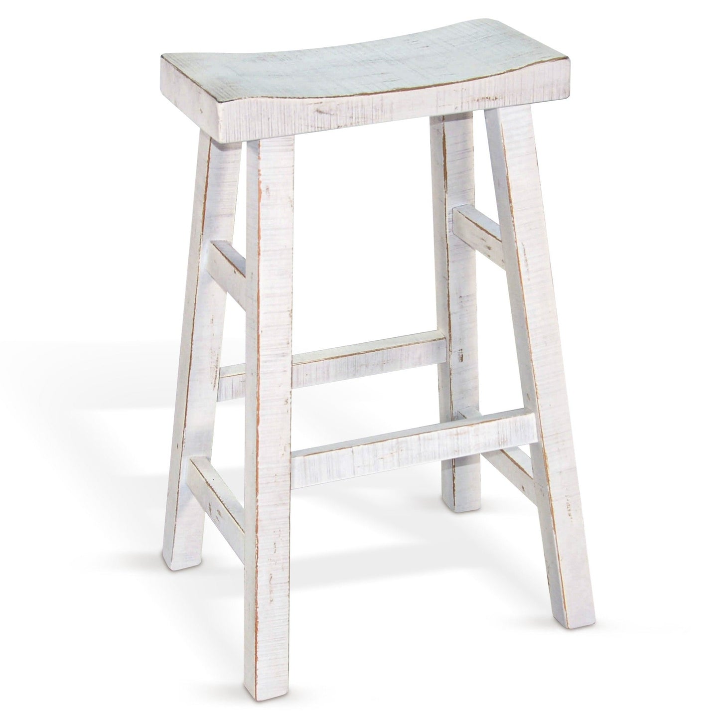 Marina Saddle Seat Wood Barstool 2PC