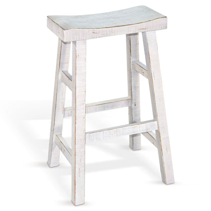 Marina Saddle Seat Wood Barstool 2PC
