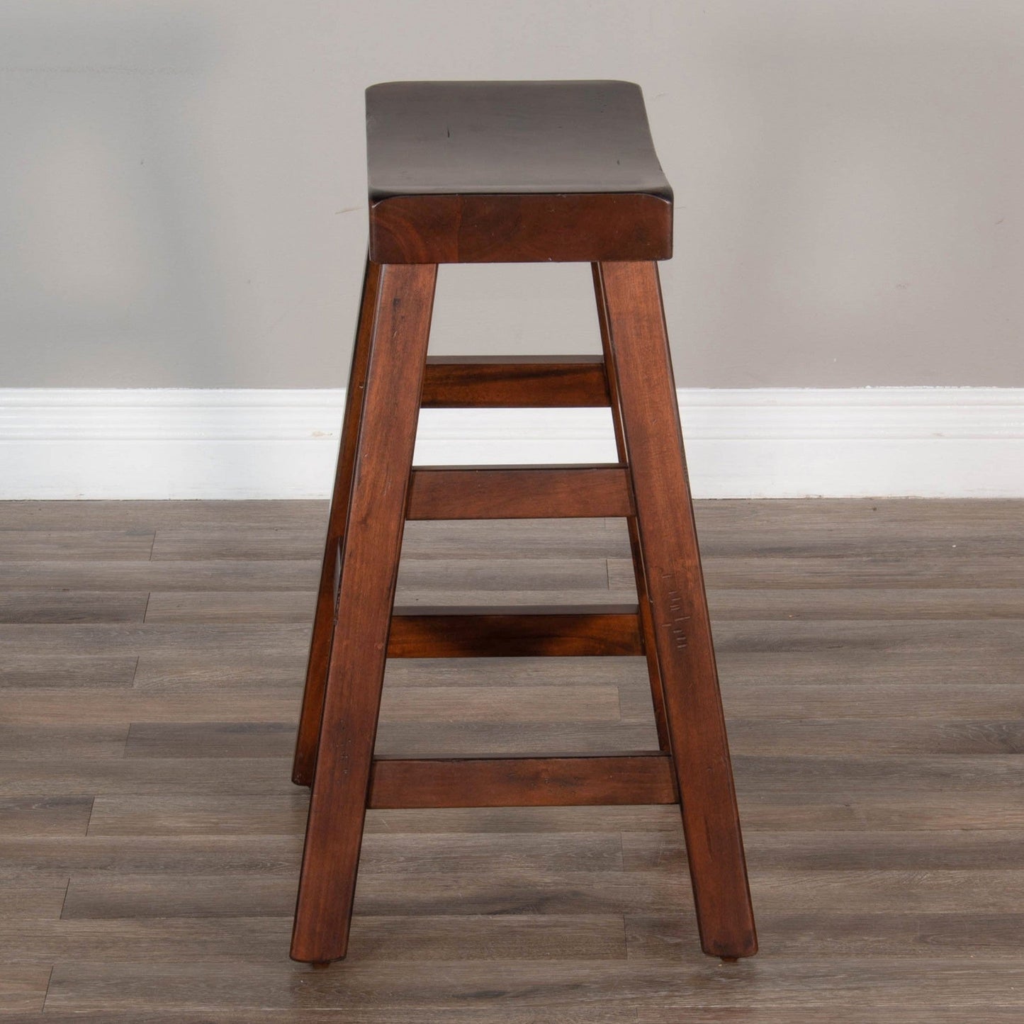 Marina Saddle Seat Wooden Counter Stool 2PC